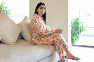 Paisley Print Band Collar Coord Set - Visramaa