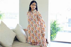 Paisley Print Band Collar Coord Set - Visramaa