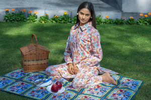 Paisley Print Band Collar Coord Set - Visramaa