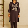 Plum Purple Embroidered Co-ord Set