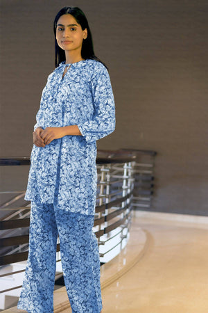 Abstract Print Linen Coord Set - Visramaa