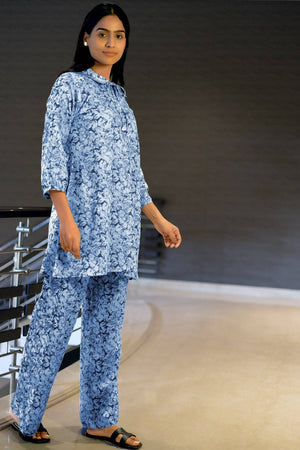 Abstract Print Linen Coord Set - Visramaa
