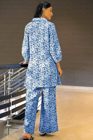 Abstract Print Linen Coord Set - Visramaa