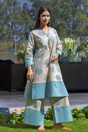 Block print Cotton Linen Coord Set - Visramaa