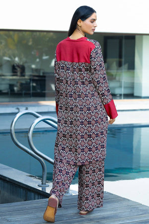 black Red High Low Coord Set - Visramaa