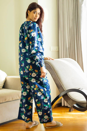 Floral Print Boat Neck Coord Set - Visramaa