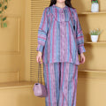 Lilac & Blue Striped Linen Co-ord Set