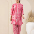Rose Pink Block Print Co-Ord Set - Visramaa