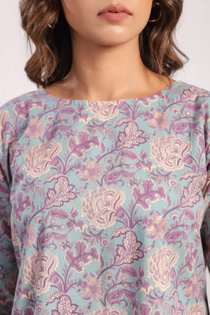 Mauve Floral High Low Coord Set - Visramaa