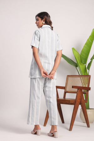 Light grey linen coord set - Visramaa