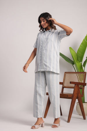 Light grey linen coord set - Visramaa