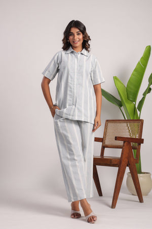 Light grey linen coord set - Visramaa