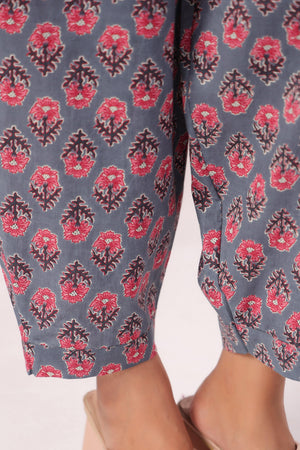 Pink floral printed cotton coord set - Visramaa