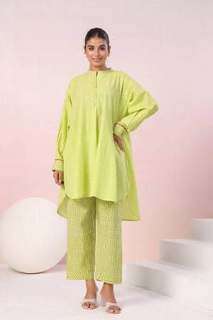 Fluorescent green cotton coord set - Visramaa