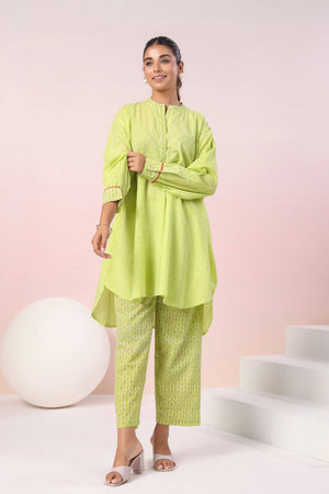 Fluorescent green cotton coord set - Visramaa