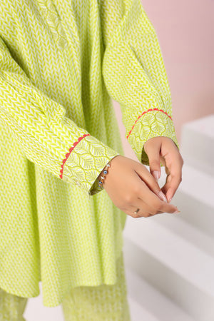 Fluorescent green cotton coord set - Visramaa