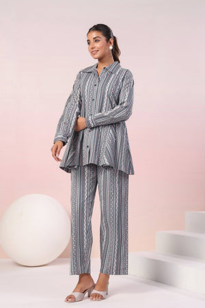 Grey cotton poplin coord set - Visramaa