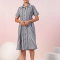 Grey cotton poplin dress - Visramaa