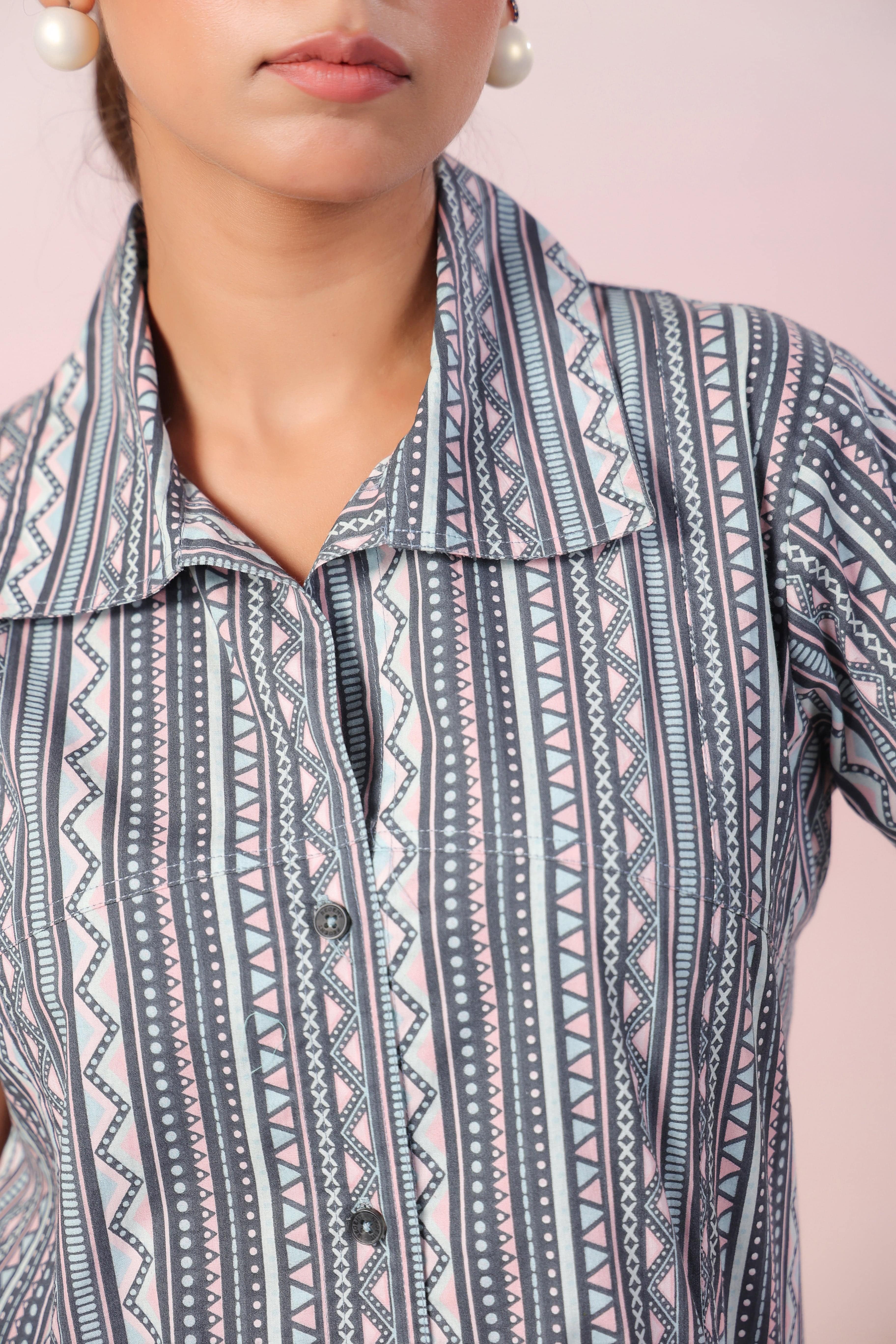 Grey cotton poplin dress - Visramaa