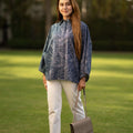 Royal Blue Kantha Shirt