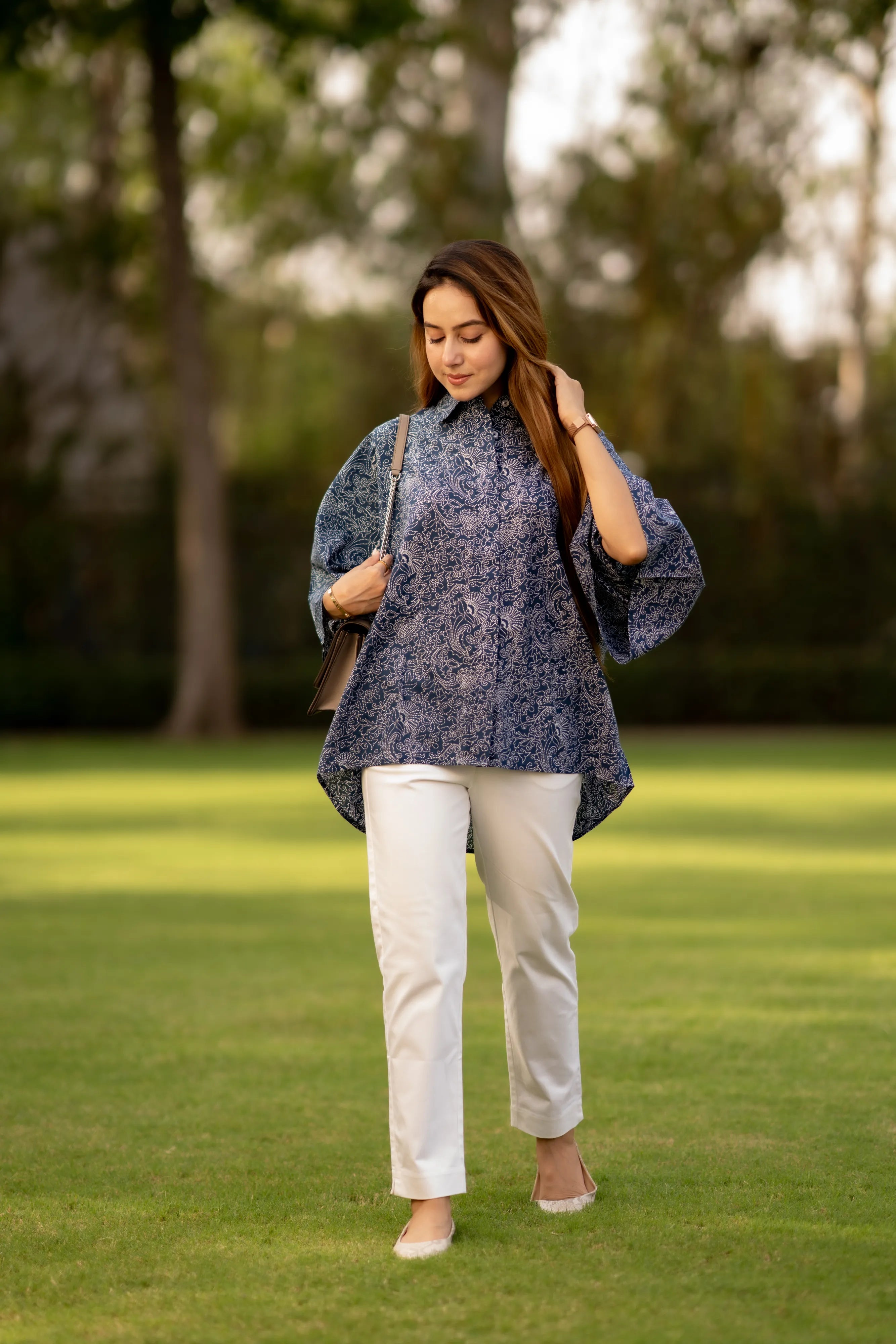 Royal Blue Kantha Shirt