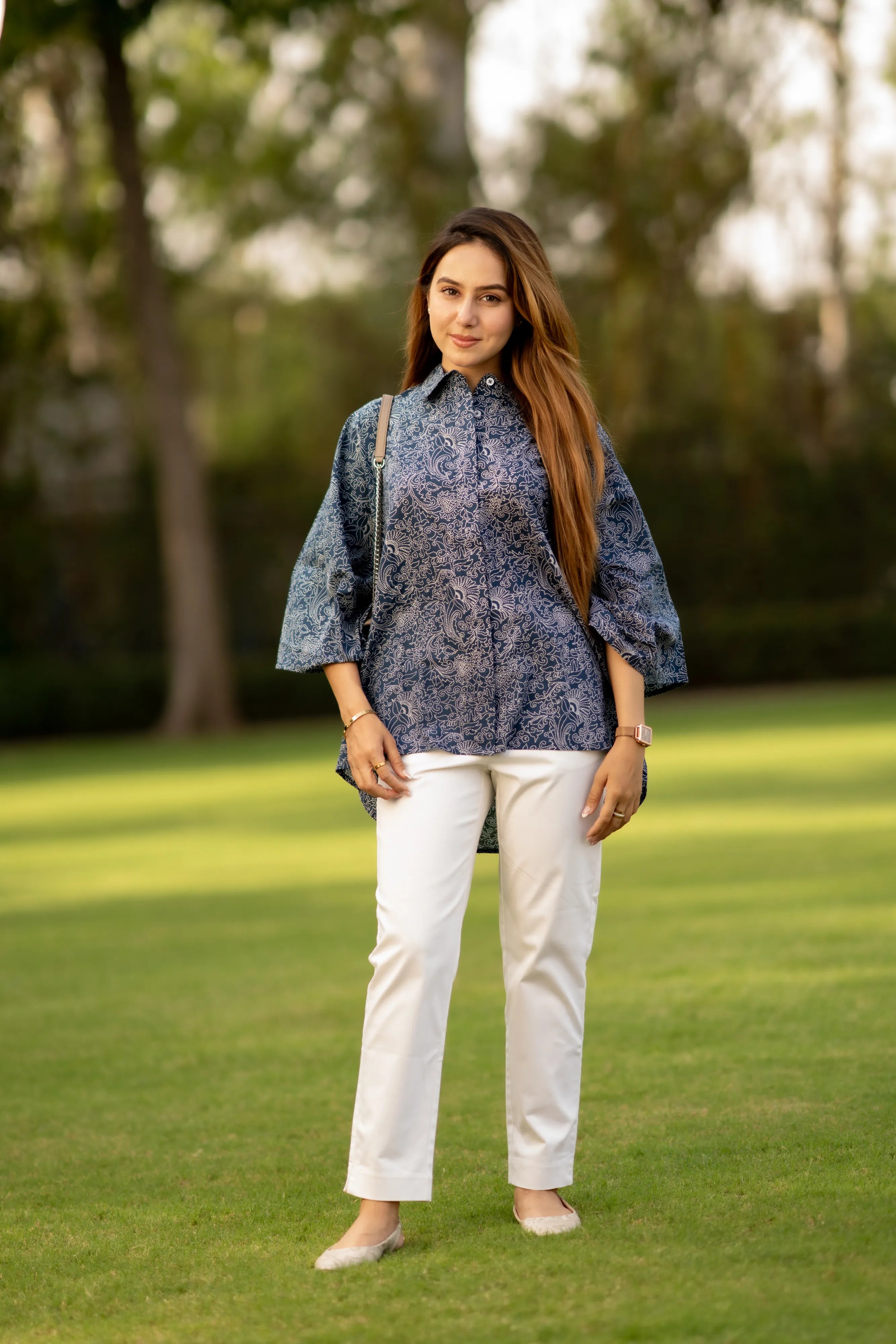 Royal Blue Kantha Shirt