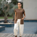 Earthy Brown & off white set