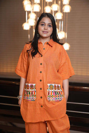 Orange linen set - Visramaa