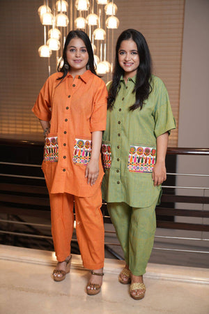 Green linen set - Visramaa