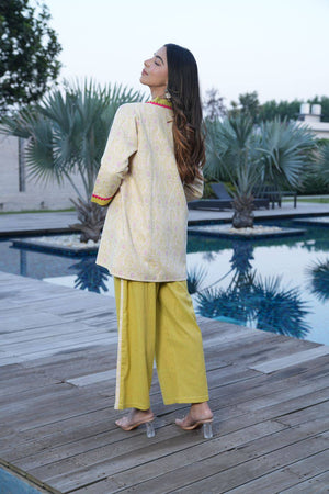 Lime green linen set - Visramaa