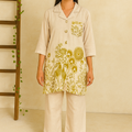 Beige Printed Cotton Co-ord Set