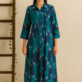 Teal & Navy Ikat Co-ord Set