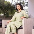 Green Printed Potli buttons Coordset - Visramaa