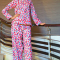 Pink Floral Printed Night Suit - Visramaa