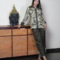 Bottle Green Linen set - Visramaa