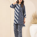 Navy Blue Angrakha Co-Ord Set - Visramaa