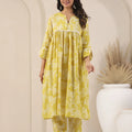 Kota Doria Line Yellow Co-Ord Set - Visramaa