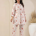 Off-White & Rust Printed Co-Ord Set - Visramaa