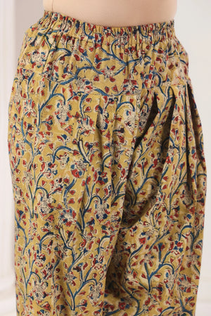 Mustard Yellow Kani Print Co-Ord Set - Visramaa