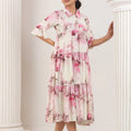 Vanilla & Rose Pink Printed Dress - Visramaa