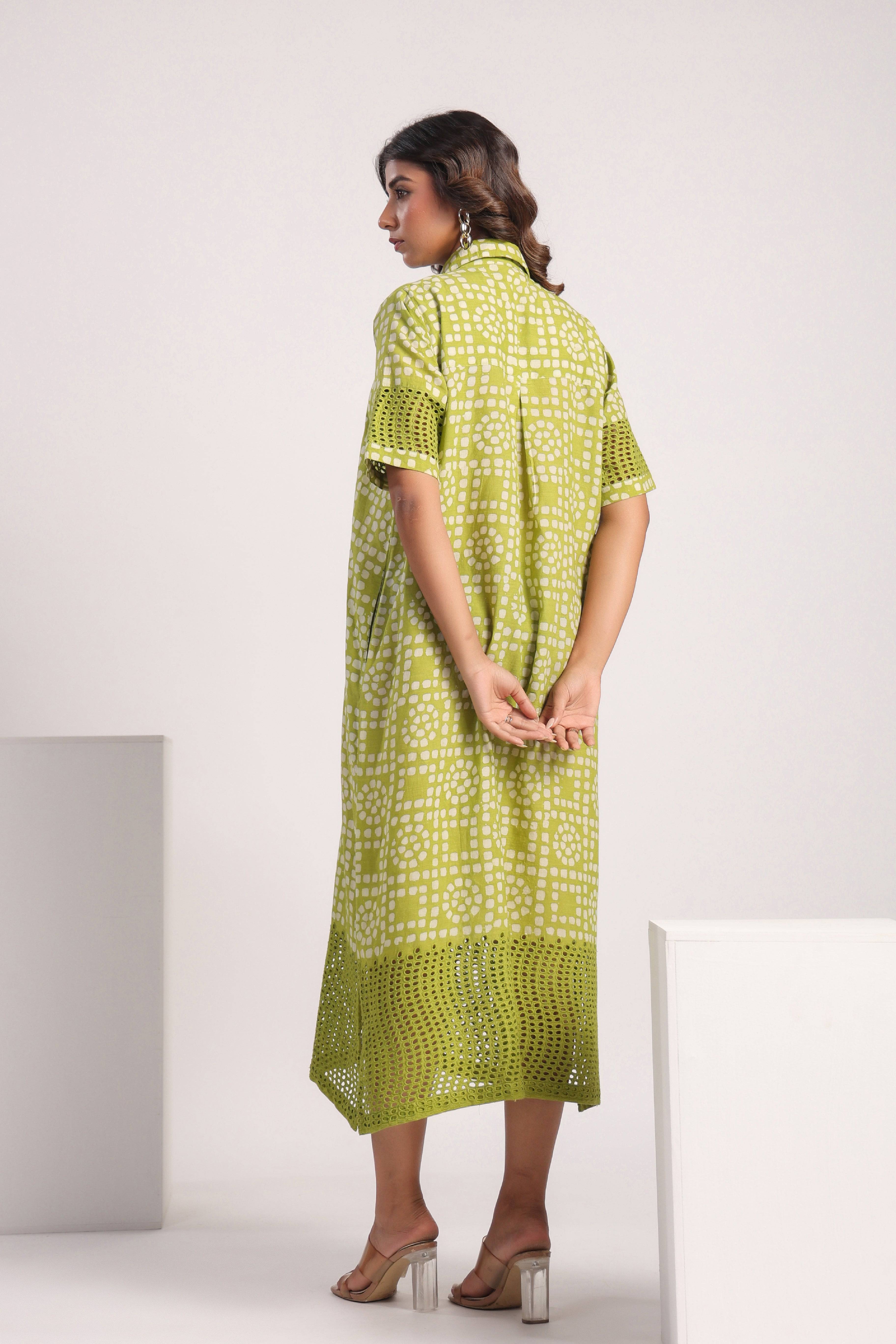 Green cotton dress - Visramaa