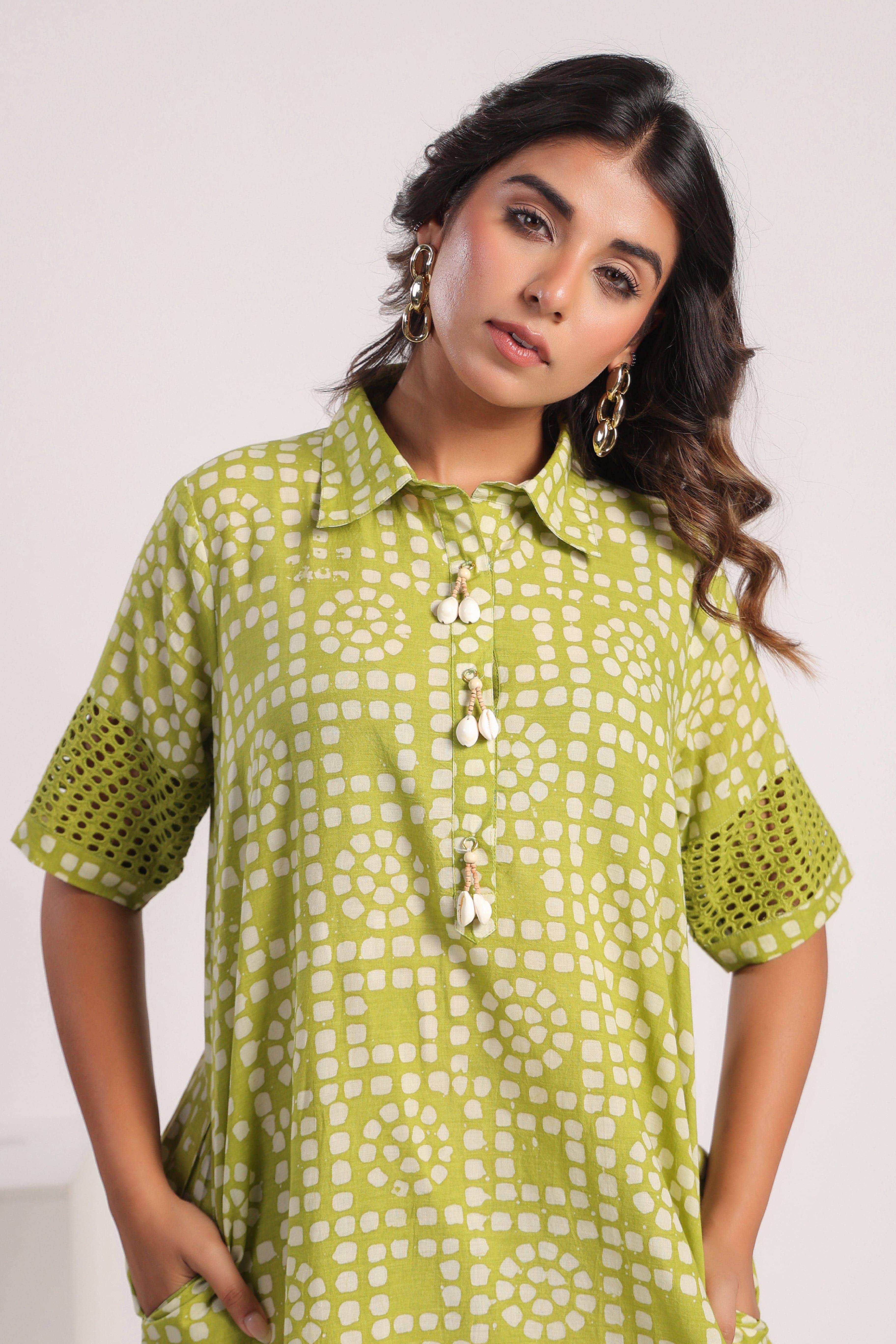 Green cotton dress - Visramaa