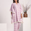 Pink cotton block printed kaftan - Visramaa