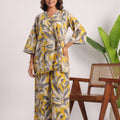 Yellow floral cotton coord set - Visramaa