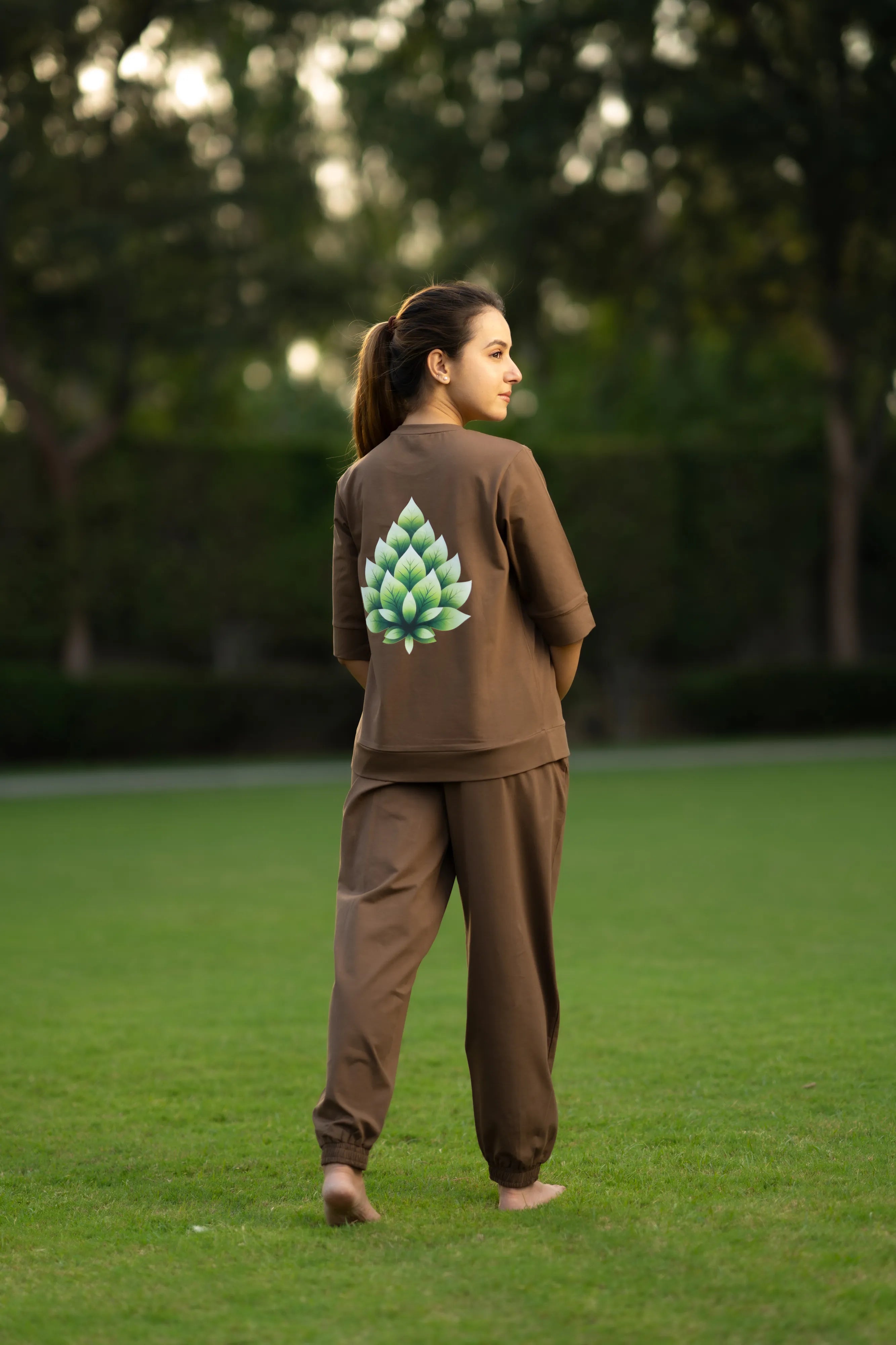 Earthy brown yoga set