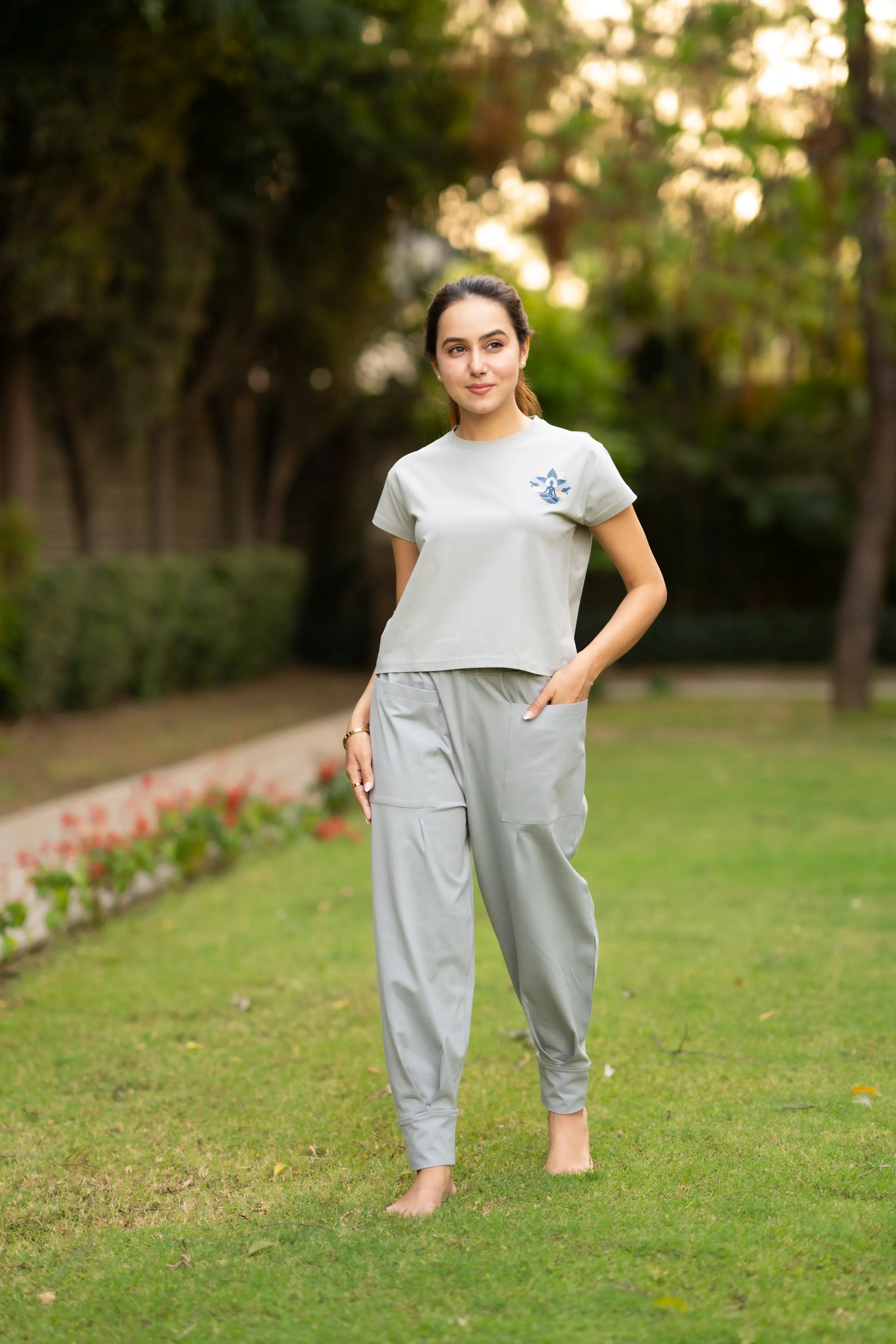 Cloudy grey yoga set