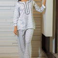 Stripe Print Comfort Night Suit - Visramaa