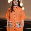 Orange linen set - Visramaa