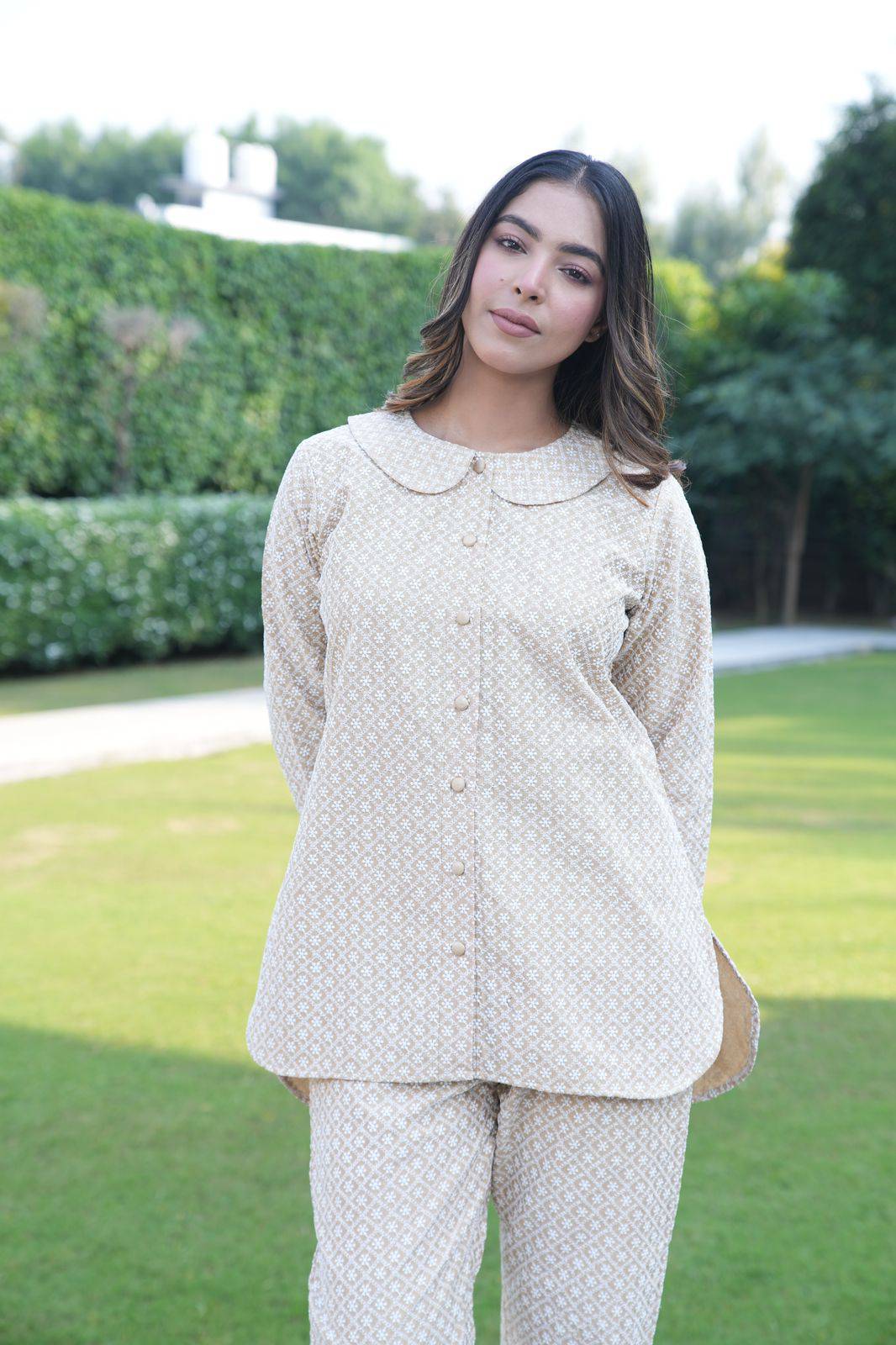 Brown silk coord set - Visramaa