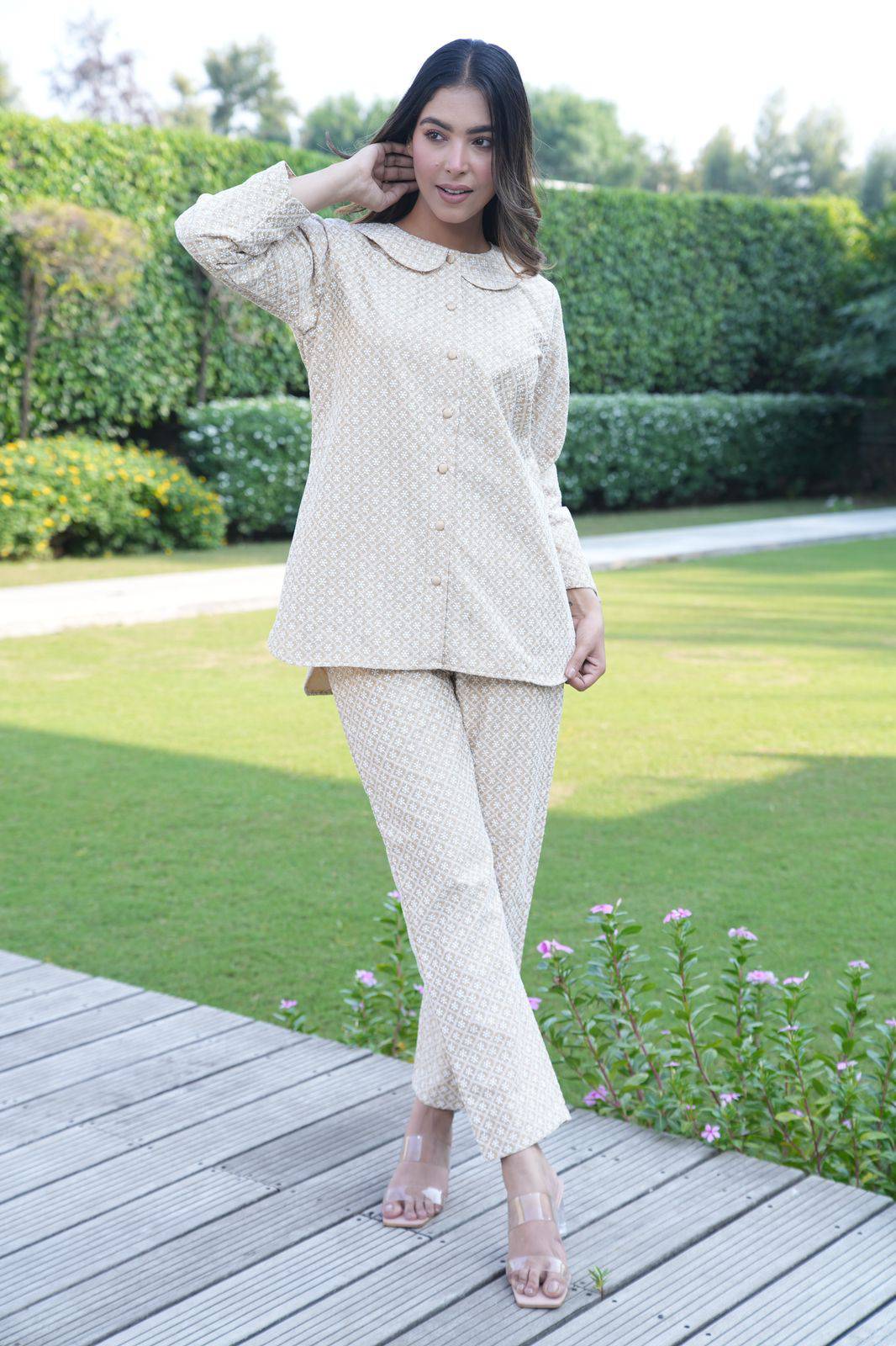 Brown silk coord set - Visramaa